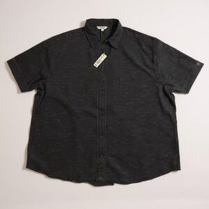 Max Studio London Black Button-Down Shirt Men's Medium Short NWT $128